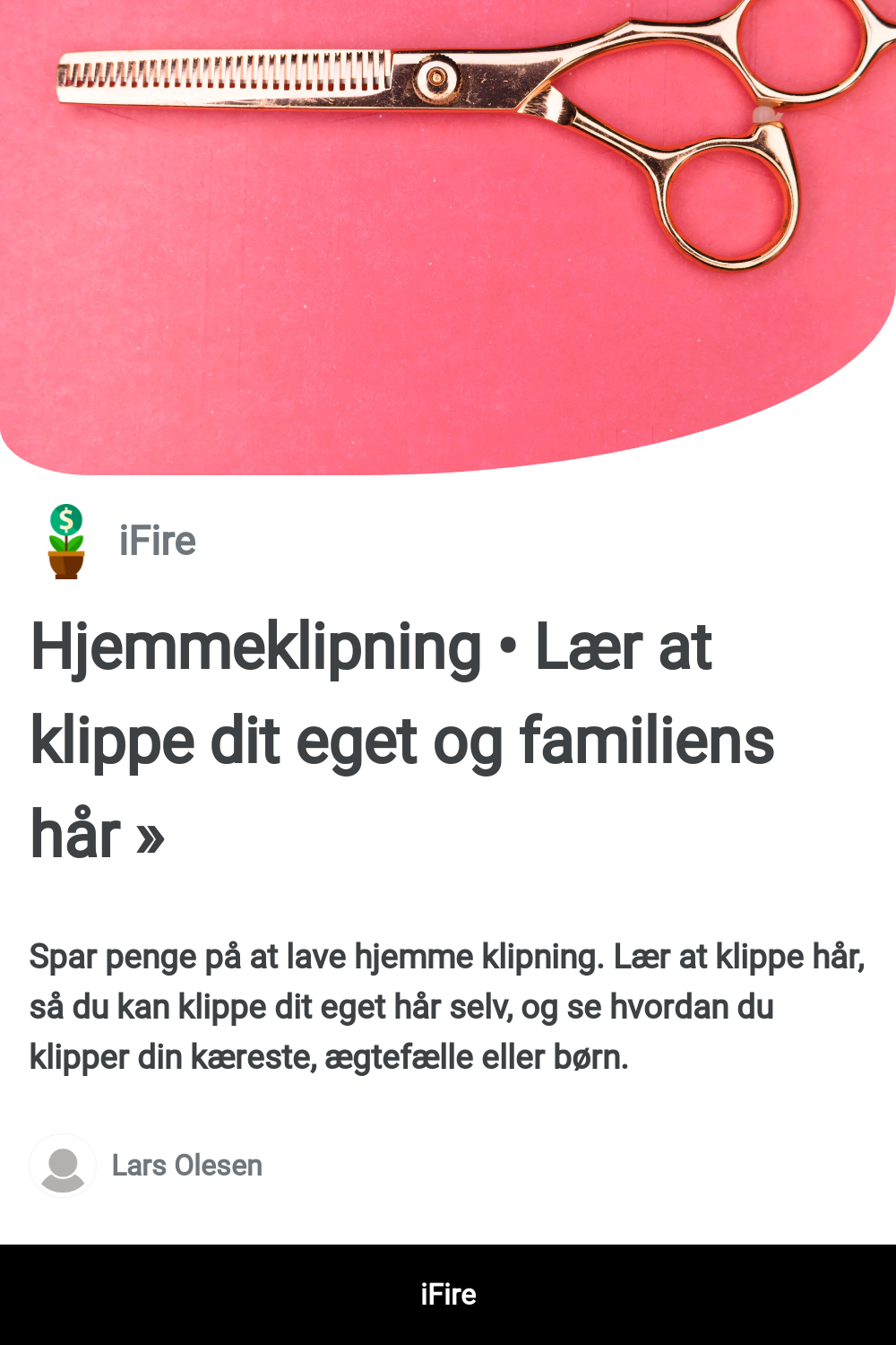 Hjemmeklipning • Lær At Klippe Dit Eget Og Familiens Hår